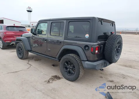 2021 Jeep Wrangler Unlimited Willys 4X4 z USA, uszkodzony, nr VIN 1C4HJXDN0MW665787